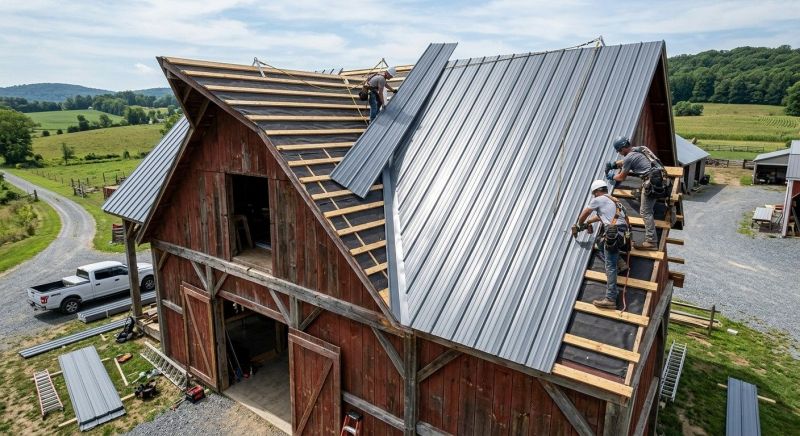 Barn Roof Installation in Naperville, IL